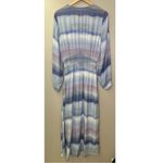 Cloth & Stone Multicolor Tie Dye Striped Maxi Long Sleeve Flowy V-neck Dress Photo 2