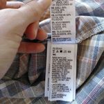 Roxy  Grey & Yellow Plaid Button Up Shirt Photo 7