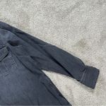 Gap Women’s Longsleeve Utility Denim Shirtdress Pockets Western in Black Wash L Photo 5