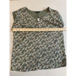 Stitch Fix NEW Top Women Small Green Ditsy Floral Travel Lightweight Stretch Work Photo 4