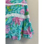 Lilly Pulitzer  Bliss Blue Lazy Paisley Skirt Small Ruffle Lace Tiered Resort‎ Photo 5