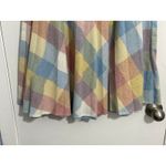 VTG Plaid Pastel Wool Skirt Small Union Made Tradwife Modest Preppy Twee Pink Photo 2
