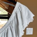 Soft Surroundings Essie Top Lite Blue Off Shoulder 100% Cotton Blouse Sz Medium Photo 7