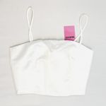 Miscreants London NWT White Silky Corset Top - 6 Photo 4