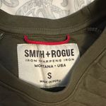 Quilted Crewneck Sweater in Olive Green Photo 2