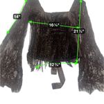 Velvet & Beaded Black Lace Up Women's Built in Corset Top size M Size M Photo 1