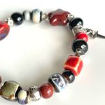 Star Bracelet Black Red Silver Butterfly Snake Boho Ceramic Stretchy Multiple Photo 5