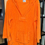 J.Crew  terry swimsuit coverup top hooded v-neck pockets long sleeve towel tunic Photo 0