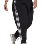 Adidas Essentials 3-Stripes Fleece Jogger Pants in Black, NEW, Size 4X Photo 6