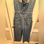 Free People We The Free Blue Denim Amina Jumpsuit size Large, NWOT Photo 11