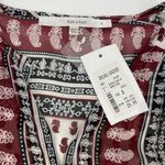 Fun2Fun Women’s Boho Print Popover Shirt 3/4 Sleeve V-neck Sheer Top NWT Photo 3