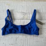 J.Crew  Heritage Scoop Neck Bikini Top NWT size‎ Small in Bright Blue Photo 1
