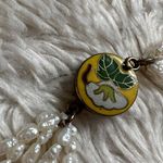 Handmade Vintage 6 Strand Freshwater Rice Irregular Pearl Necklace Cloisonne Closure Photo 2