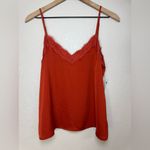Nordstrom  BP Satin Lace Camisole Small in Rust / Red Persimmon NEW $39 Photo 9