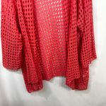 Jessica London Plus Size 22/24 Cardigan Pink Open Knit Sweater Shrug Duster 161 Photo 4