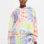 Nike  Semi-Cropped Tie Dye Hoodie Sweatshirt Photo 0