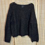 carole little Knitwear 1990s Y2K Cropped Length Metallic Dark Brown Sweater XL Photo 0