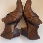 Born Nova Brown Burnished Leather Booties Straps Buckle Heel Western Women’s 7M Size 7 Photo 11