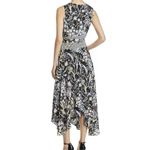Calvin Klein Calvin Klein Mixed Floral Print Hanky Hem Chiffon Sleeveless Midi Dress Size 14 Photo 4