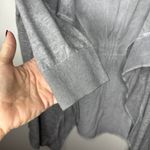 NEW Tribal Jeans Small Gray Linen Blend Open Front Waterfall Cardigan 3/4 Sleeve Photo 3