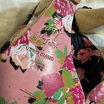 Betsey Johnson Vintage Betsy Johnson pink rose espadrille wedge high heels 7.5 open toe bows Photo 4