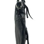 Renato Minelli Metallic Tote Bag Crossbody Bag Convertible Black Photo 1