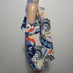 Melissa Paige Cold Shoulder Paisley Top – Size LP Colorful Boho Print Photo 3