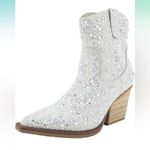 Very G  Western Kady Pearl Bling Rhinestone Booties Cowboy Boots - Size 9.5 Photo 2