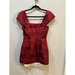 Hellessy Emily Dress In Red With Contrast White Shirttail Hem Size 4 Crimson Photo 3