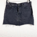 Madewell Black Rigid Denim A Line Skirt Photo 1