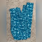 Buffbunny Collection Buffbunny Teal Water Print High-Waisted Leggings Size Small w Pockets Photo 2