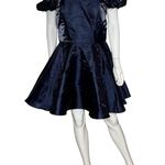 B Darlin  Juniors' Rosette Off-The-Shoulder Fit & Flare Dress Navy Sz 13/14 Photo 1