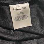 Reformation  Carlyle Metallic Shimmer Midi Dress Long Sleeve Size XL Silver Photo 6