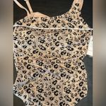 Time And TRU Leopard Beige One Piece Women Swimsuit Size M (8 Photo 9