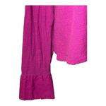 J Lindeberg Shirt Women XL Pink‎ Textured Cotton Collared Lace Up Front Top Pink Photo 5