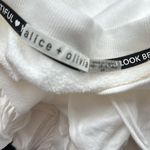 Alice + Olivia  Carrie Ruffle Sweatshirt size small cream ivory White spring Photo 1