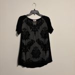 Yoana Baraschi  Black and Charcoal Short Sleeve Top Photo 1