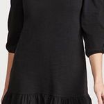 Nation Ltd Womens V-Neck Puff Sleeve Ruffled Hem Mini Dress Black Size XS NWT Photo 0