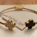 Rachel Zoe NWT Sterling Silver Clover Bracelet Set Photo 1
