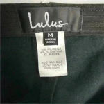 Lulus  Women's Black Faux Leather Dress Pants Size M Party/Cocktail Photo 5
