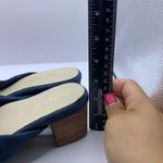 Bettye Muller  Floyd Block Heel Sandal women’s size 6.5M slip on Navy blue suede Photo 5