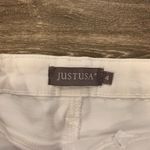 Just USA  White Skinny Jeans Raw Edge Size 4 Photo 2