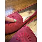UGG  Alloway Leather Sheepskin Logo Pink Slip on Flats Shoes Women’s 8 Classic Photo 7