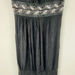 Fashion Magazine Black Tube Dress Small Stretchy 27” Length with Lace Accent Photo 5