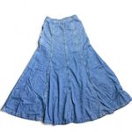 We The Free  Women's Size 26 Maxi Denim Boho Skirt Flowy Pocket Catch the Sun Photo 7