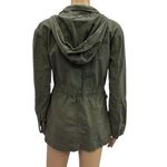 Universal Threads Universal Thread Cotton Olive Khaki 4 Pocket Cinch Waist Utility Jacket Women XS Photo 7