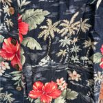 Jamacia Bay womens rayon Hawaiian tropical vacation camp shirt black L Size L Photo 1