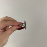 Vintage Turquoise Stone Blue White Colorblock Diamond Shaped Statement Ring Multiple Photo 2