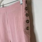 Good Luck Gem  Blush Pink Linen Rayon Cropped Summer Pant Sz Medium Photo 1