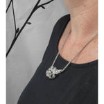 Rhinestone panther head pendant necklace Silver Photo 3